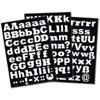 1x Setje alfabet plakletter stickers ongeveer 3 cm   -