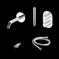 Badset Sanilux Rubb Inbouw Met Thermostaat, Doucheslang en Handdouche Chroom Sanilux