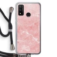 Roze marmer: Huawei P Smart (2020) Transparant Hoesje met koord