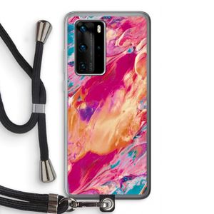 Pastel Echoes: Huawei P40 Pro Transparant Hoesje met koord