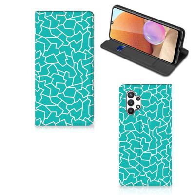Samsung Galaxy A32 4G | A32 5G Enterprise Editie | Bookcase | Cracks Blue