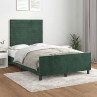 Bedframe zonder matras 120x190 cm fluweel donkergroen