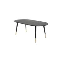 Fjôrd - Salontafel Zwart Ovaal 120cm - MDF - Dipp