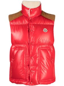 Moncler gilet Ardeche à patch logo - Rouge