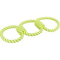 Trixie Aquatoy touw trekspeeltje ringen polyester geel / groen - thumbnail