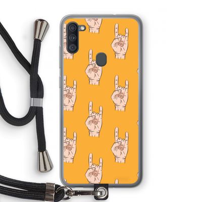 Rock: Samsung Galaxy A11 Transparant Hoesje met koord
