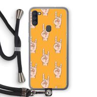 Rock: Samsung Galaxy A11 Transparant Hoesje met koord