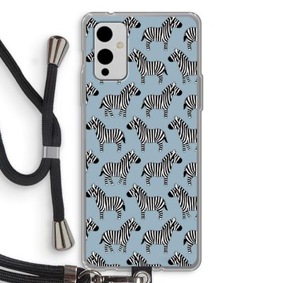 Zebra: OnePlus 9 Transparant Hoesje met koord