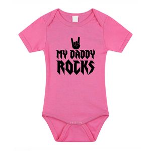 Daddy rocks kraamcadeau rompertje roze meisjes 92 (18-24 maanden)  -