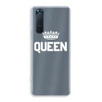 Queen zwart: Sony Xperia 5 II Transparant Hoesje Queen zwart: Sony Xperia 5 II Transparant Hoesje