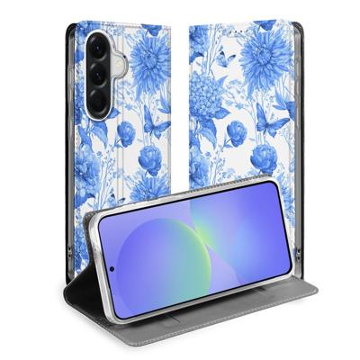 Samsung Galaxy A37 | Book Case | Flowers Blue