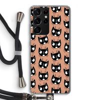 Kat: Samsung Galaxy S21 Ultra Transparant Hoesje met koord