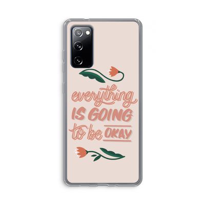 Optimistic flower girl: Samsung Galaxy S20 FE / S20 FE 5G Transparant Hoesje