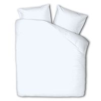 Presence Katoen  Plain Uni - Wit Dekbedovertrek Lits-jumeaux (240 x 200/220 cm + 2 kussenslopen) Dekbedovertrek - thumbnail