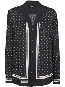 Balmain monogram-scarf long-sleeve shirt - Noir