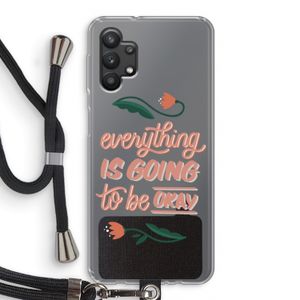 Optimistic flower girl: Samsung Galaxy A32 5G Transparant Hoesje met koord