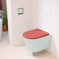 Wandcloset Mondiaz Lavie | Zonder spoelrand | Incl.Toiletzitting-Fire | Keramiek | Greey (licht grijs) Wandcloset Mondiaz Lavie | Zonder spoelrand | Incl.Toiletzitting-Fire | Keramiek | Greey (licht grijs)
