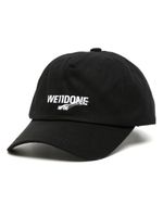 We11done casquette en coton à logo imprimé - Noir
