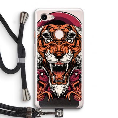 Tiger and Rattlesnakes: Pixel 3 Transparant Hoesje met koord