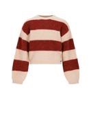 NoBell winter sweater meisjes - rood - Kate - gebreid, colorblock