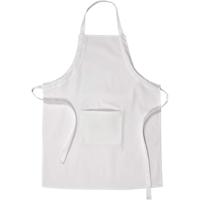 Creativ Company Schort met zak, l: 84 cm, b: 65 cm, afm m-xl cm, 210 gr, wit, 1 stuk