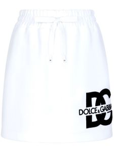 Dolce & Gabbana minijupe à logo imprimé - Blanc