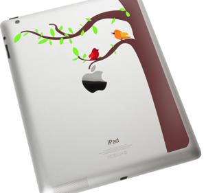 Sticker decoratie vogel in boom