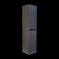 Kolomkast Sanilux Trendline Met Greeplijst Mat Zwart 160x35x35 cm Silver Oak Sanilux