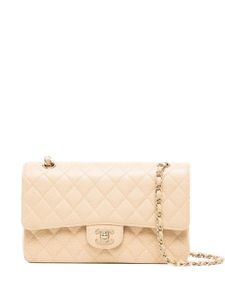 CHANEL Pre-Owned sac porté épaule Double Flap médium (2002) - Tons neutres