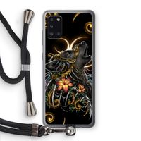 Huilende Wolf: Samsung Galaxy A31 Transparant Hoesje met koord