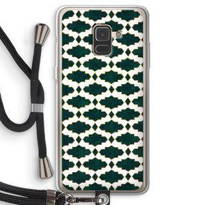 Moroccan tiles: Samsung Galaxy A8 (2018) Transparant Hoesje met koord