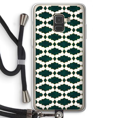 Moroccan tiles: Samsung Galaxy A8 (2018) Transparant Hoesje met koord