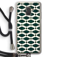 Moroccan tiles: Samsung Galaxy A8 (2018) Transparant Hoesje met koord