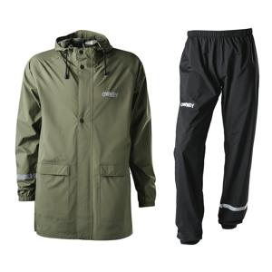 OWNEY Regenjas & Regenbroek set Come Home!, khaki-zwart, Maat: L, Unisex