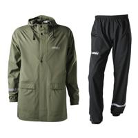 OWNEY Regenjas & Regenbroek set Come Home!, khaki-zwart, Maat: L, Unisex