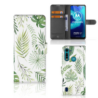 Motorola G8 Power Lite Hoesje Leaves - thumbnail