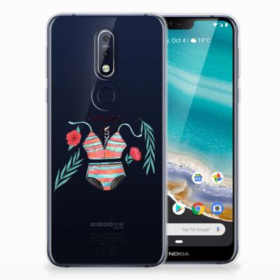 Nokia 7.1 Telefoonhoesje met Naam Boho Summer