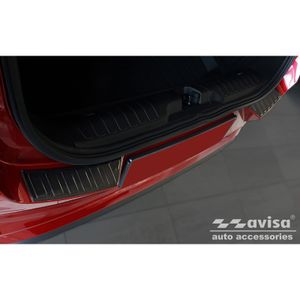 Zwart RVS Bumper beschermer passend voor Ford Puma 2019- 'Ribs' (2-delig) AV245271