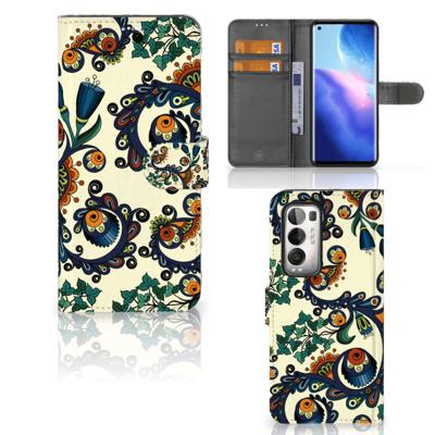Wallet Case OPPO Find X3 Neo 5G Barok Flower