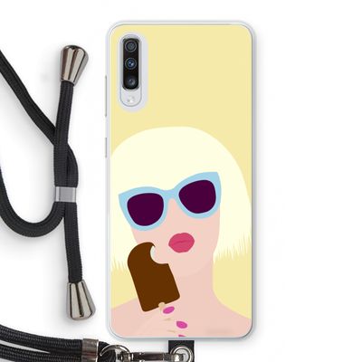 Ice cream: Samsung Galaxy A70 Transparant Hoesje met koord