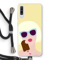 Ice cream: Samsung Galaxy A70 Transparant Hoesje met koord