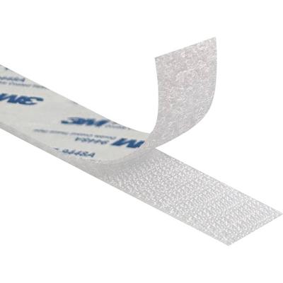 Quadrios 25CA529 Klittenband Om vast te plakken Haak- en lusdeel Wit per meter