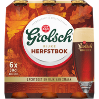Grolsch Rijke Herfstbok Flessen 6 x 30cl Aanbieding bij Jumbo |  Alcoholhoudend of 0.0% 2 verpakkingen M.u.v. Radler en Geschenkverpakkingen - thumbnail