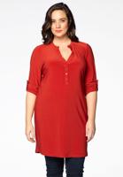 Yoek Tunic grandad collar | Oranje | Maat 54/56