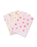 HEMA Schrift A5 Lijnen Bloemen - 5 Stuks