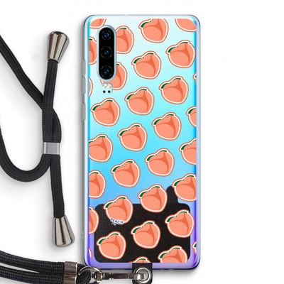 Just peachy: Huawei P30 Transparant Hoesje met koord