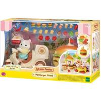 Cateringspel - SYLVANIAN FAMILIES - Hamburgerkraam - Papa Latte Kat en Scooter