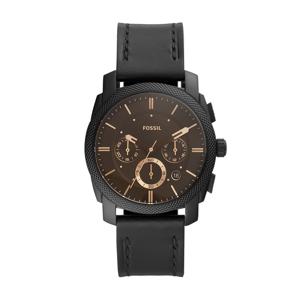 Fossil analoog Herenhorlogemet zwarte wijzerplaat, 43 mm FS5586