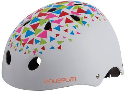 Polisport urban radical fietshelm s 53-55cm triangles wit/goudanje
