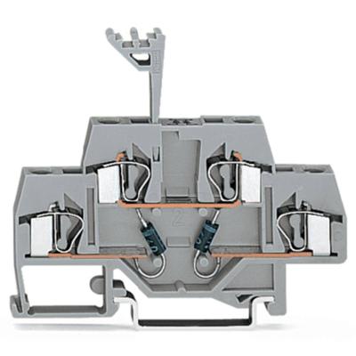 WAGO 281-635/281-490 Diodeklem 2-etages 6 mm Spanveer Toewijzing: L Grijs 50 stuk(s)
